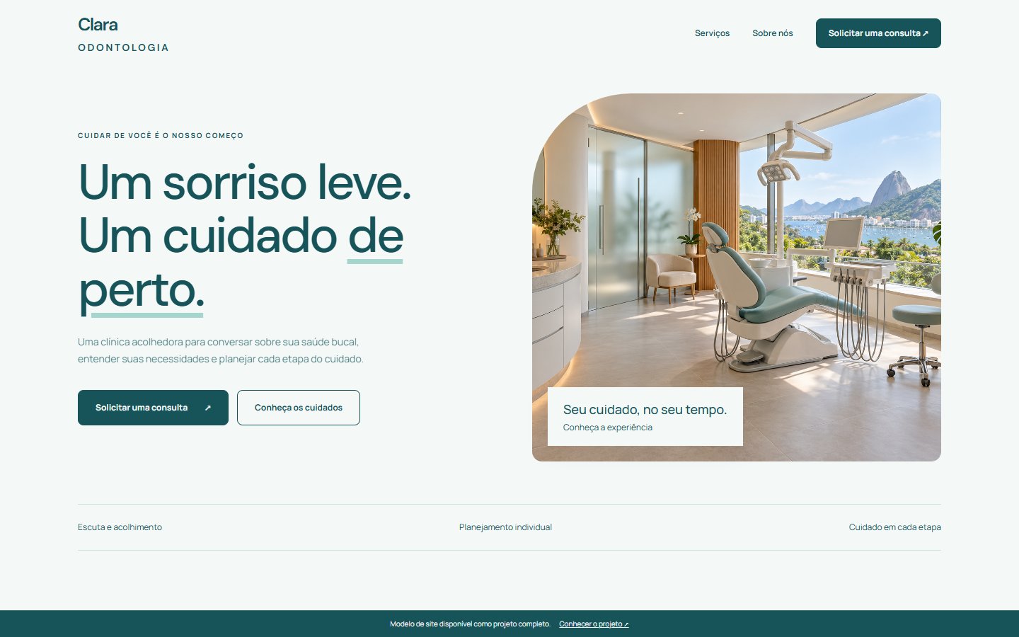 Prévia do projeto Clara Odontologia