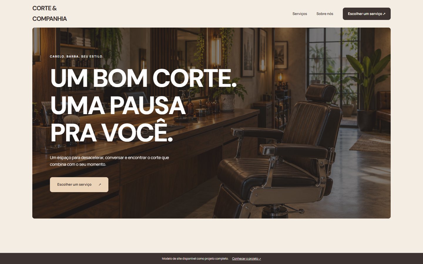 Prévia do projeto Corte & Companhia